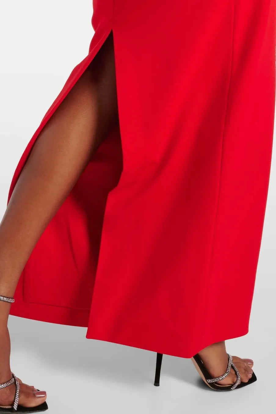 Floria Maxikleid mit schulterfreiem Ausschnitt und übergroßen Manschetten