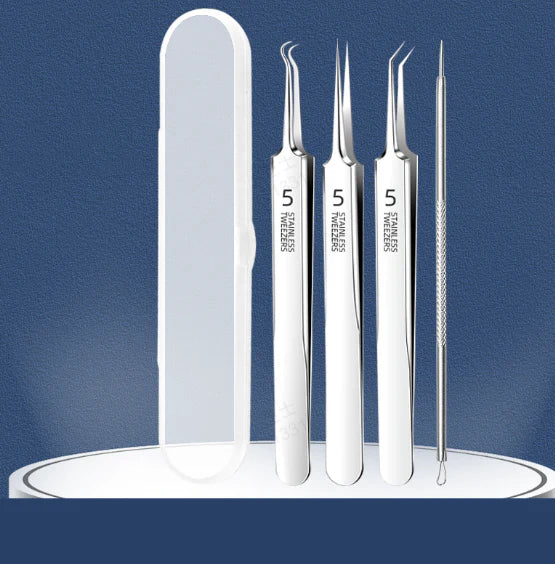 Mitesserentferner-Werkzeugset aus Edelstahl