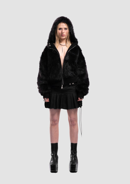 LUSH YETI FUR WENDBARE ZIP-HOODIE-JACKE