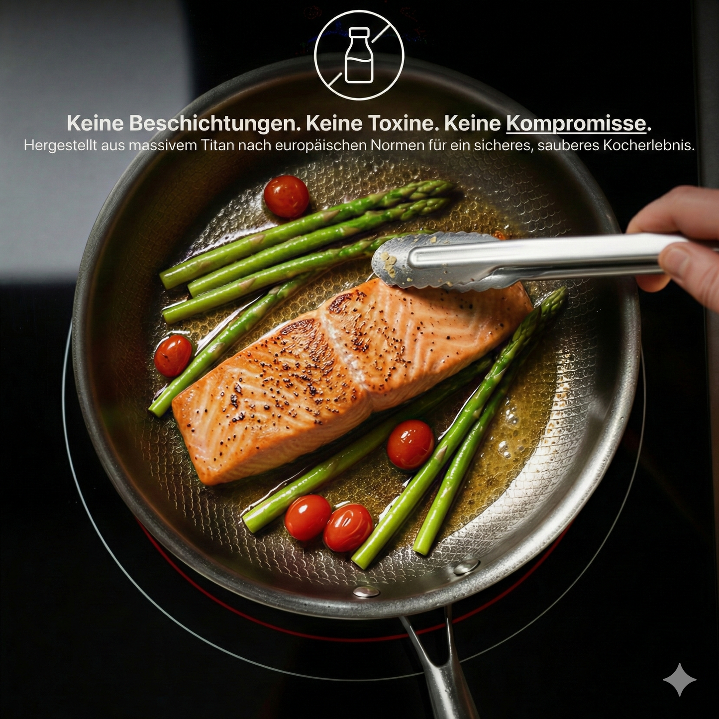 Titanium Hammered Pan Pro | Die einzige Antihaftpfanne, die Ihr Essen nicht vergiftet