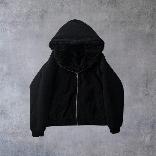 LUSH YETI FUR WENDBARE ZIP-HOODIE-JACKE