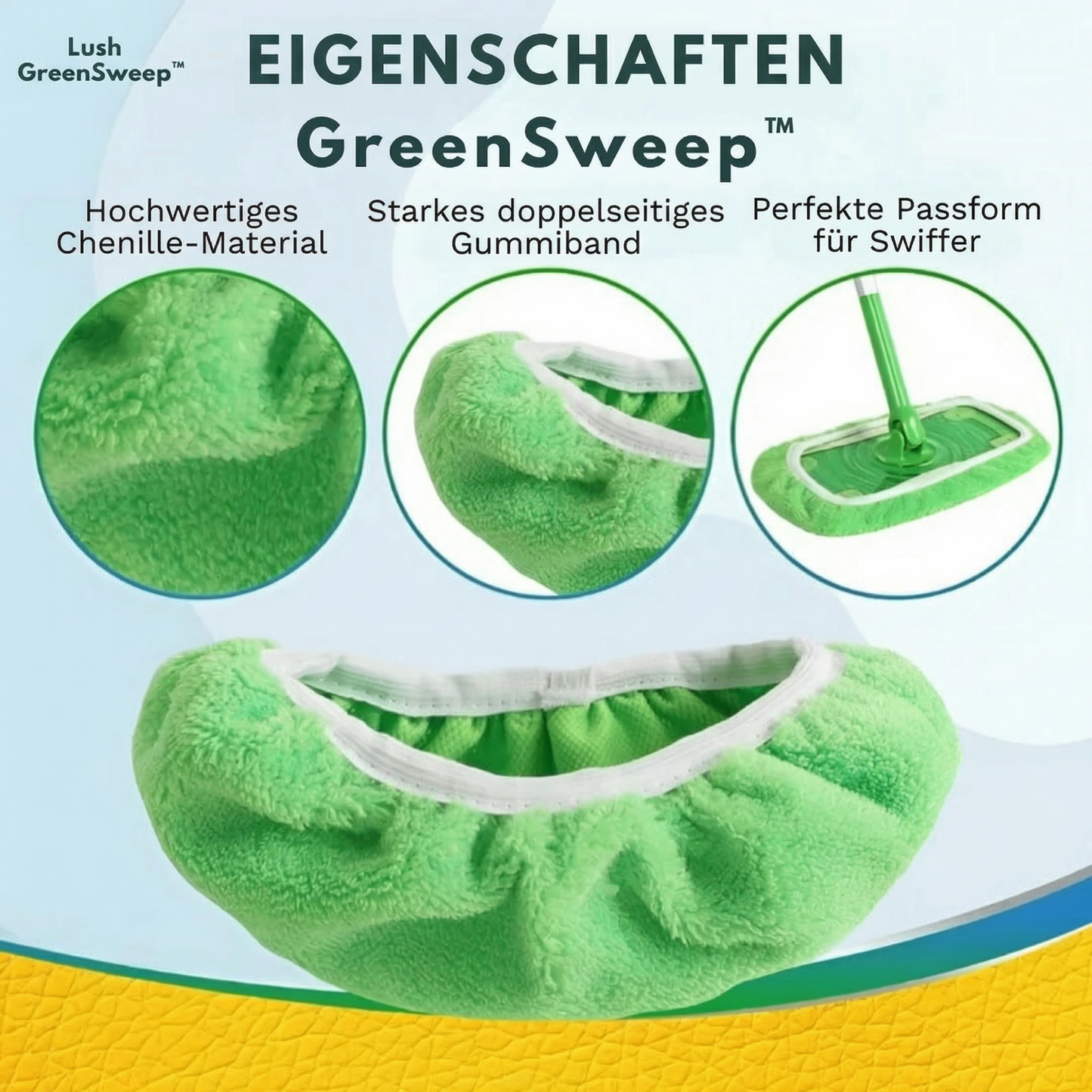 Lush GreenSweep™ – Wiederverwendbarer Mopp für Swiffer