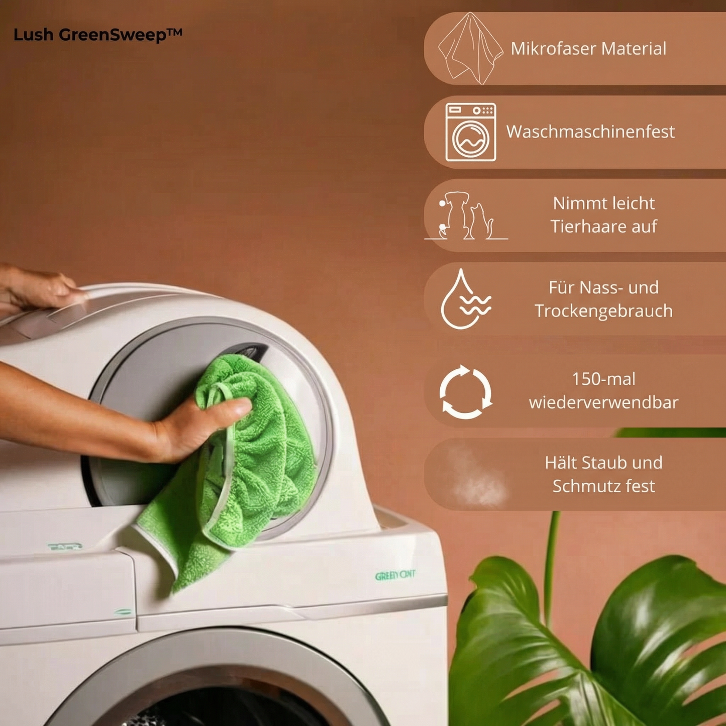 Lush GreenSweep™ – Wiederverwendbarer Mopp für Swiffer