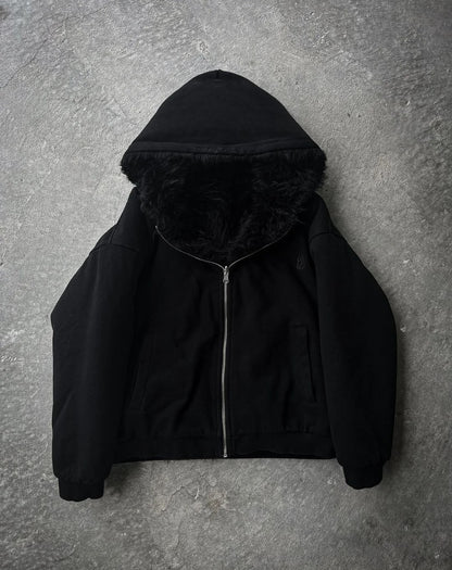 LUSH YETI FUR WENDBARE ZIP-HOODIE-JACKE