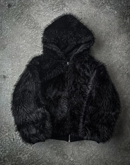 LUSH YETI FUR WENDBARE ZIP-HOODIE-JACKE