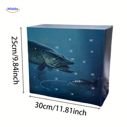 24 Tage Fischerei Überraschungsbox | Jeden Tag Ein Köder